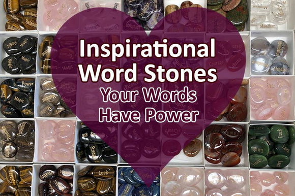 Inspirational Word Stones - Engraved Words on Crystals
