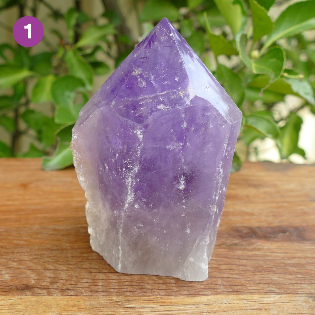 Amethyst Semi Polished Crystal Point for Crystal Healing