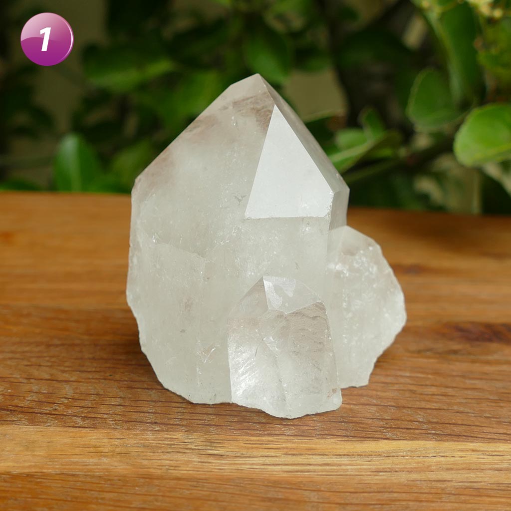 clear quartz semi polished point
