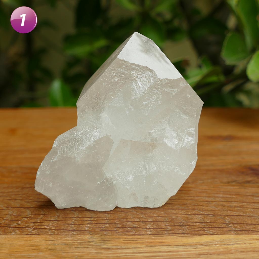 clear quartz semi polished point