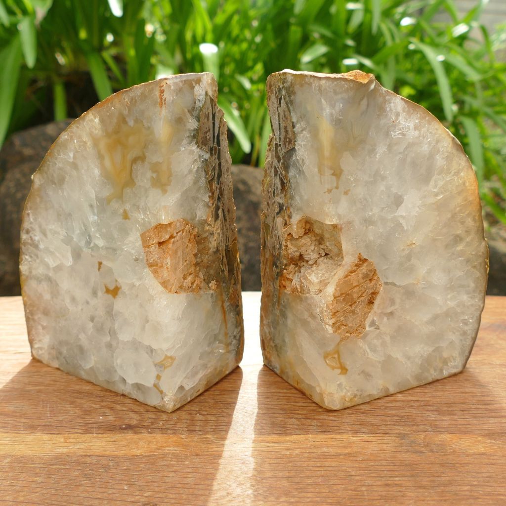 Natural Agate Bookends Australia | Crystal Bookends Pair