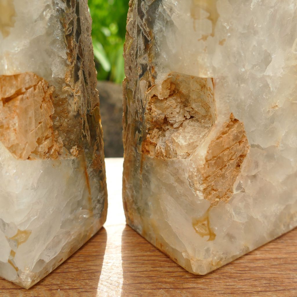 Natural Agate Bookends Australia | Crystal Bookends Pair