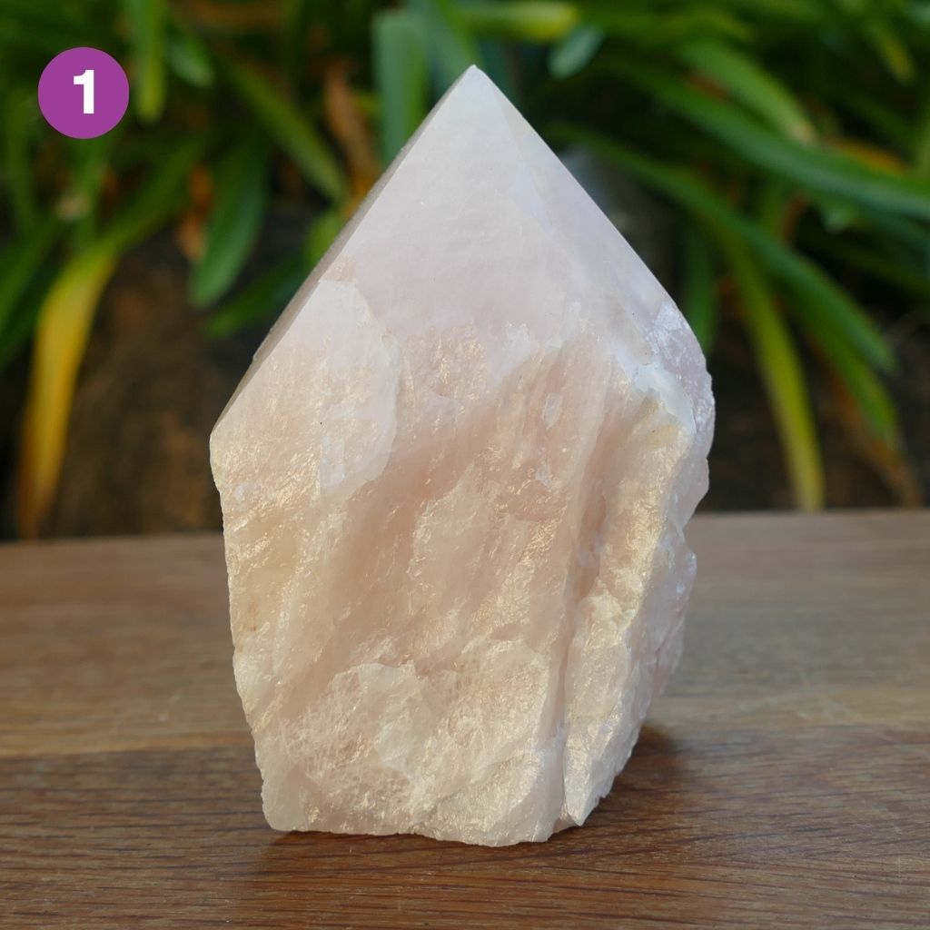 Rose Quartz Semi Polished Point | Natural Rose Base