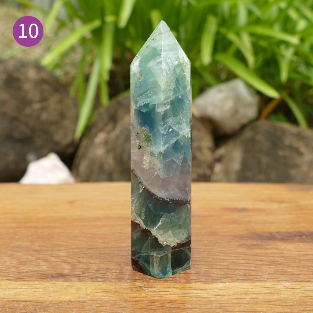 fluorite crystal point