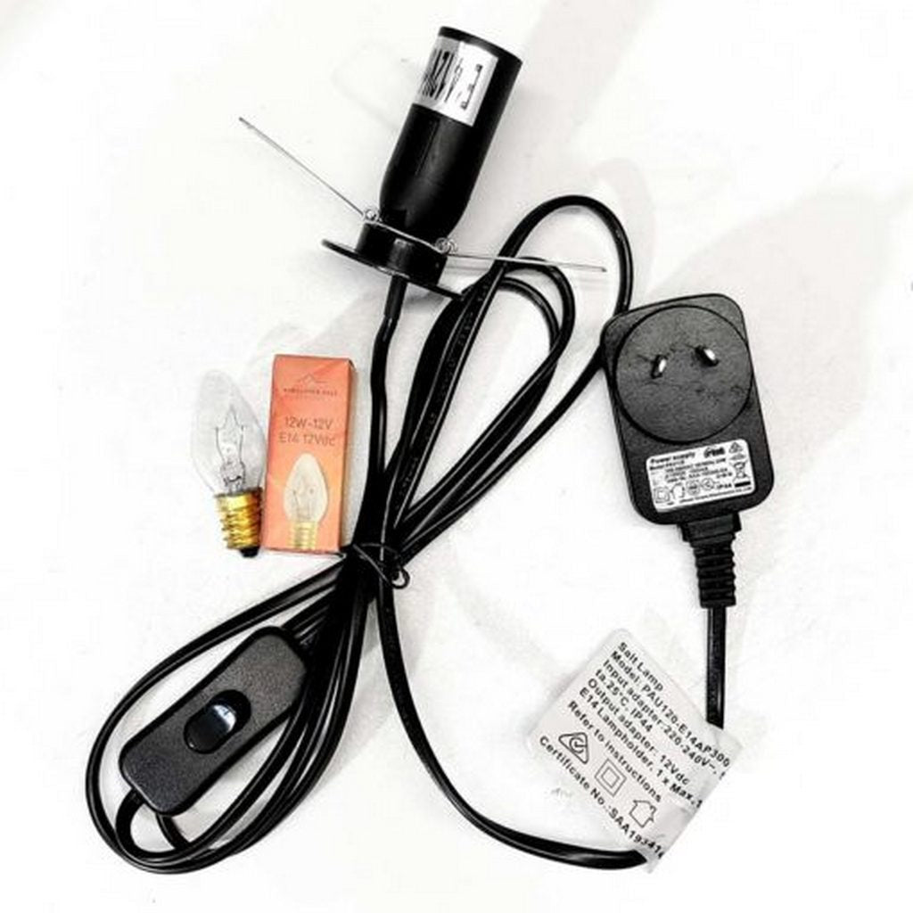 salt lamp power cord and globe