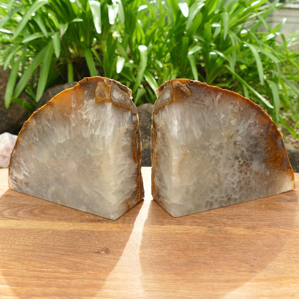 Buy Natural Agate Bookends for Your Shelves