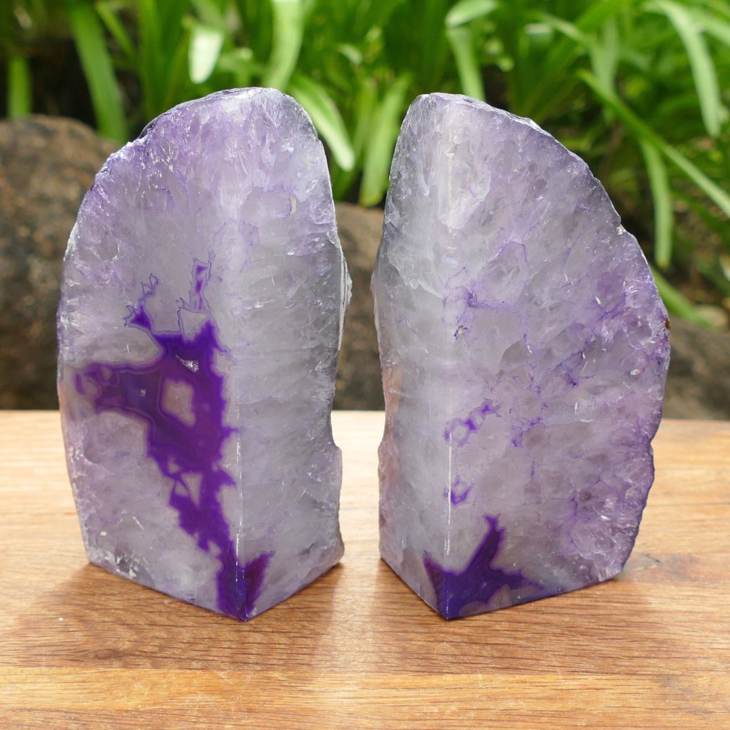 Purple Agate Bookends Australia | Crystal Bookends 1.2kg