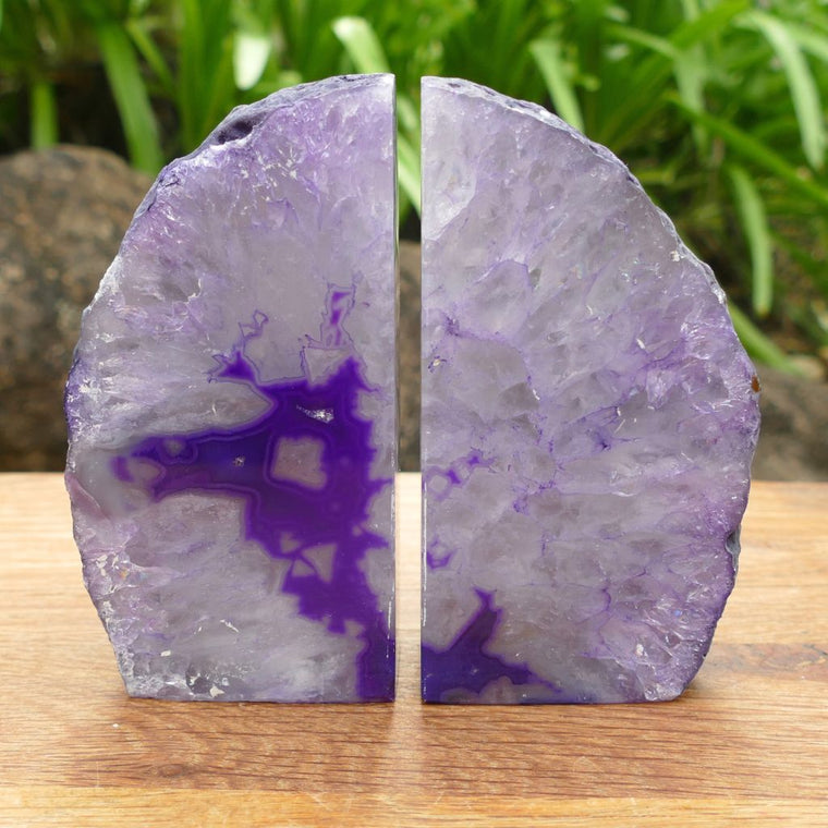 Purple Agate Bookends Australia | Crystal Bookends 1.2kg