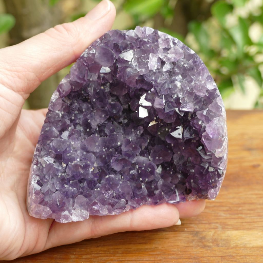 Amethyst Cluster with Polished Edges - Natural Druzy