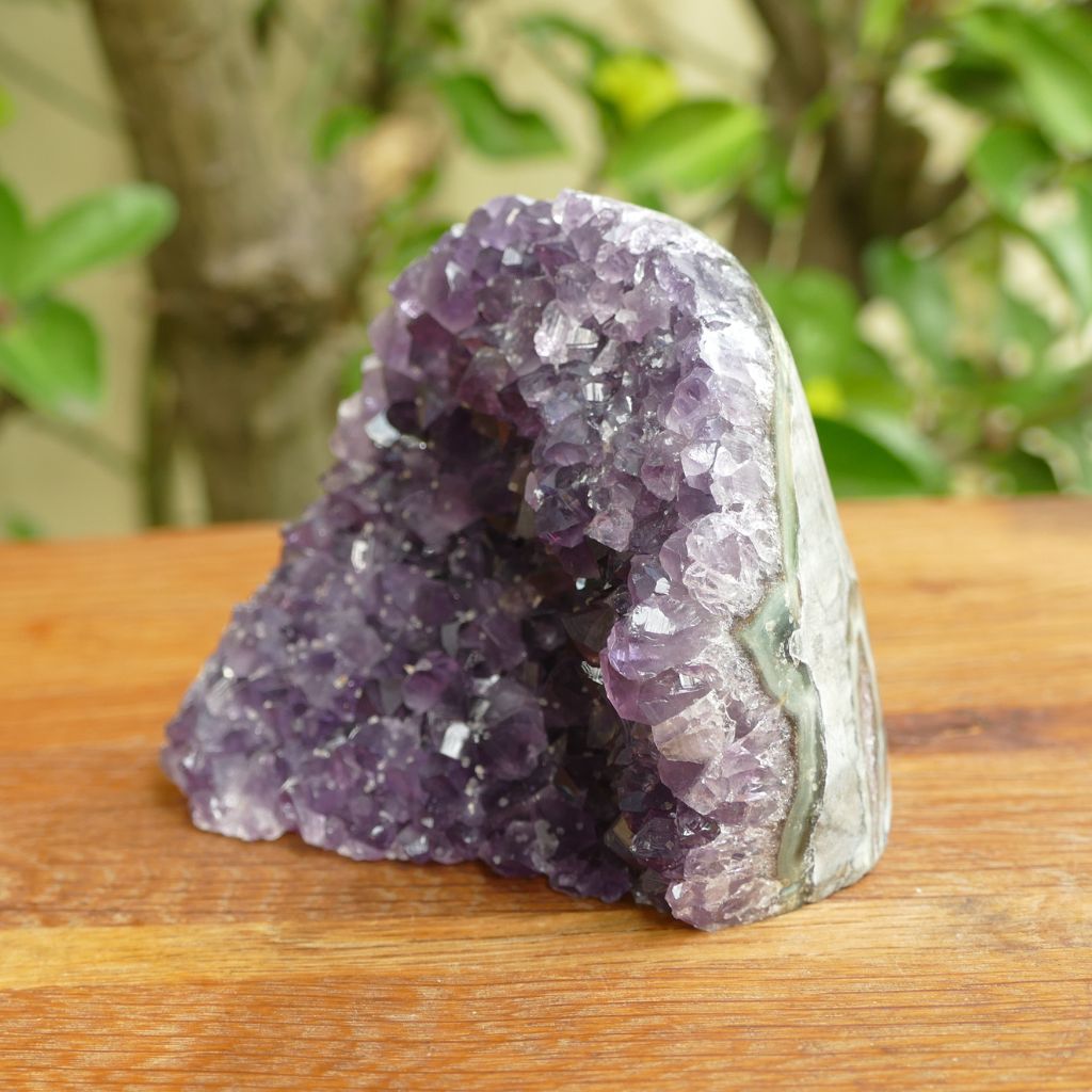 Amethyst Cluster with Polished Edges - Natural Druzy