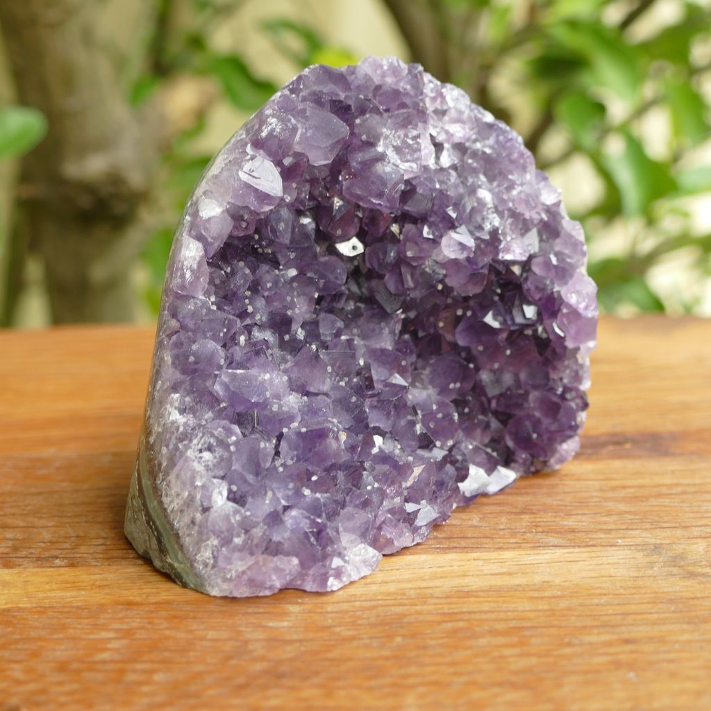 Amethyst Cluster with Polished Edges - Natural Druzy