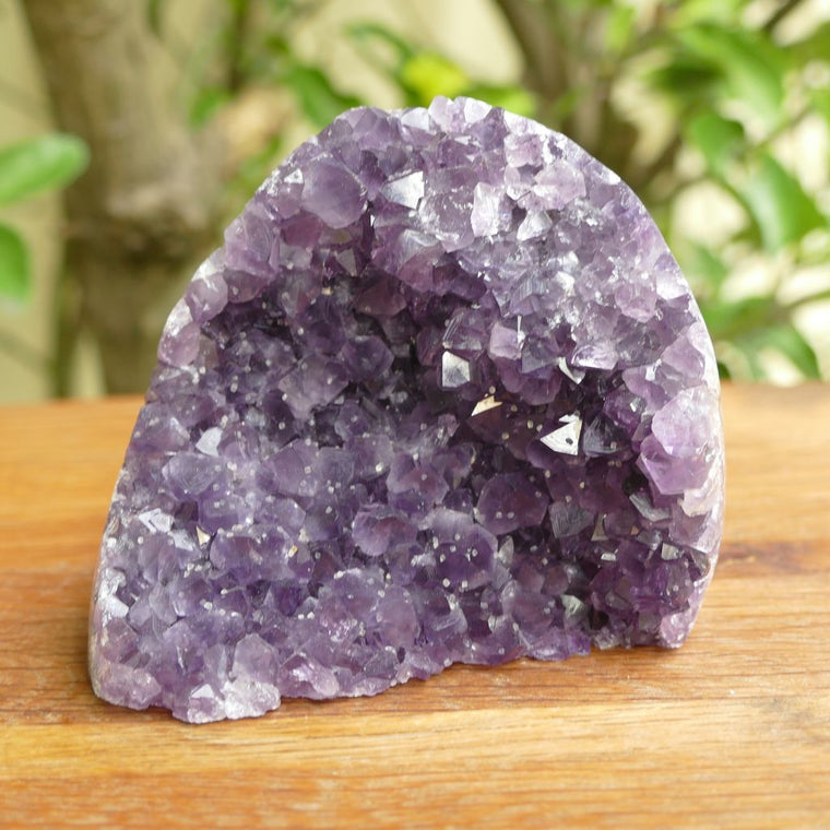 Amethyst Cluster with Polished Edges - Natural Druzy