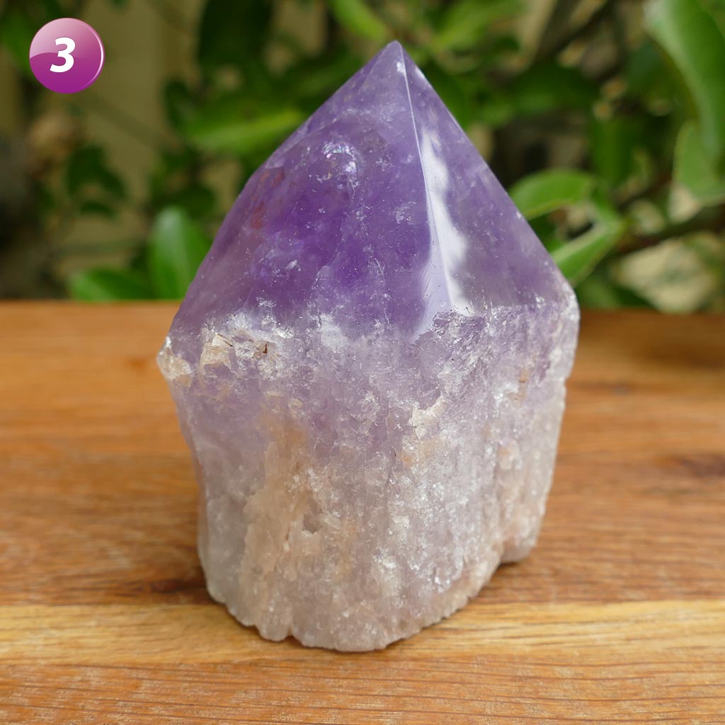 Amethyst Semi Polished Crystal Point for Crystal Healing
