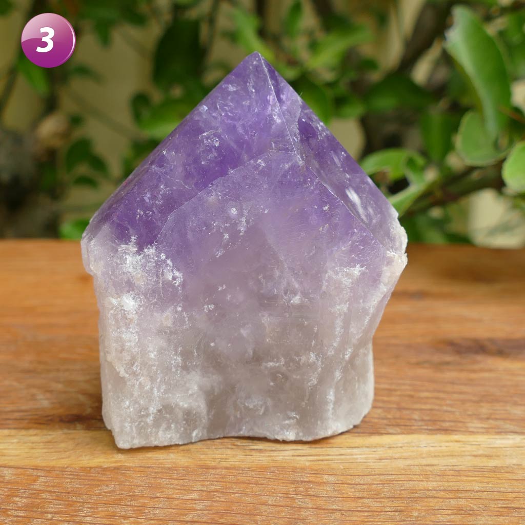 Amethyst Semi Polished Crystal Point for Crystal Healing