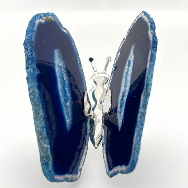 Blue Agate Butterfly Crystal Home Decor Handmade Agate Ornament