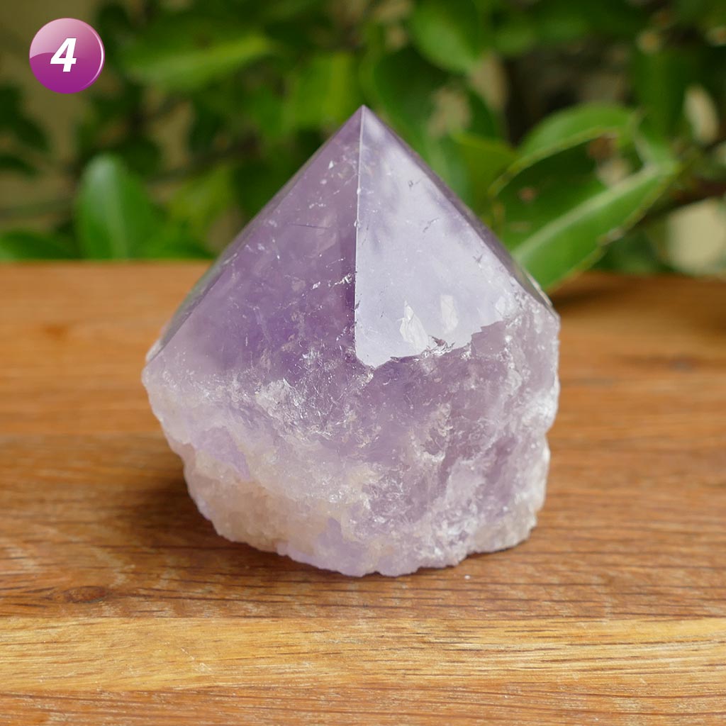 Amethyst Semi Polished Crystal Point for Crystal Healing