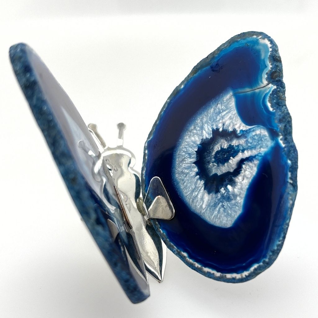 Beautiful Blue Agate Butterfly with Great Shape | Earth Inspired Gifts