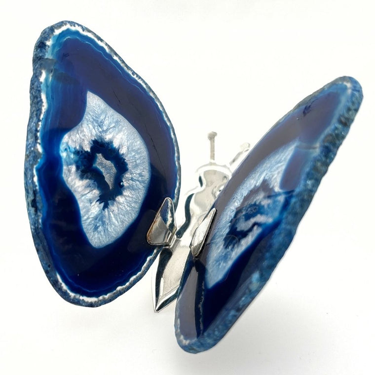 Beautiful Blue Agate Butterfly with Great Shape | Earth Inspired Gifts