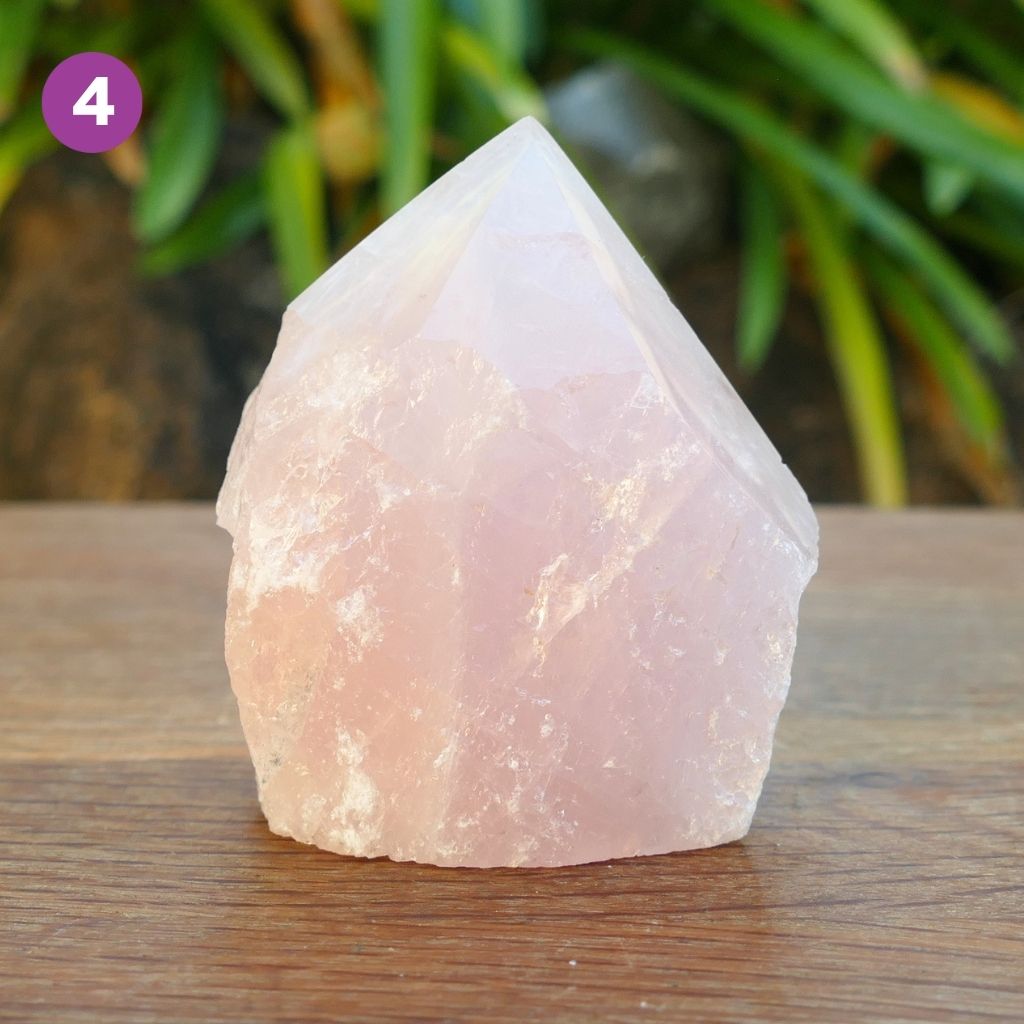Rose Quartz Semi Polished Point | Natural Rose Base