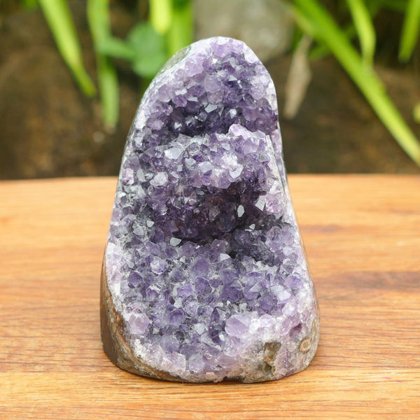 Amethyst Crystal Cluster with Polished Edges