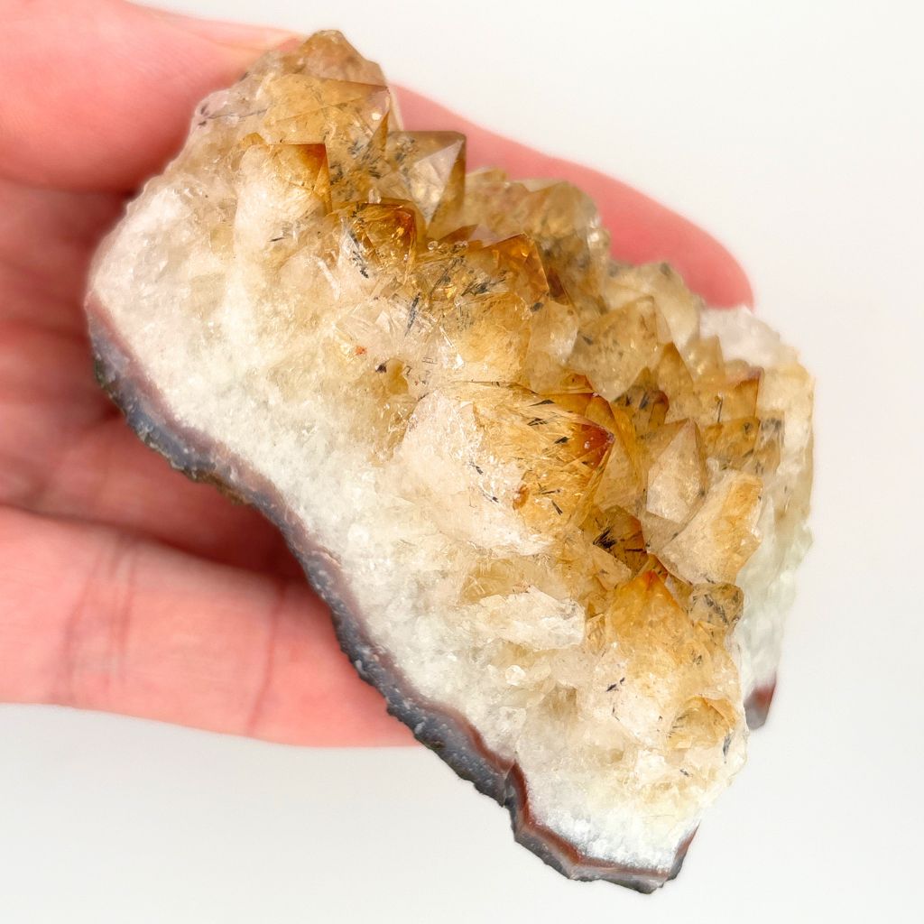 Citrine Crystal Cluster Raw Mineral Healing Stone for Wealth & Luck