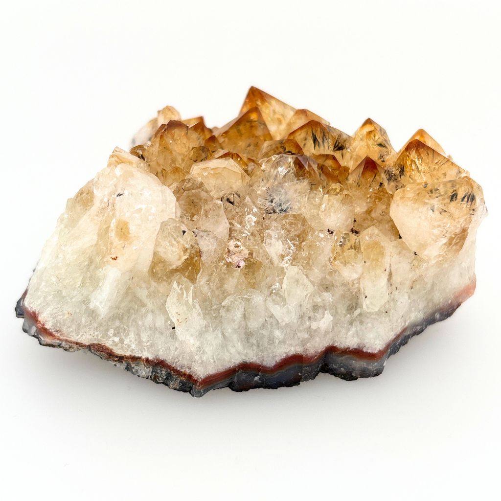 Citrine Crystal Cluster Raw Mineral Healing Stone for Wealth & Luck