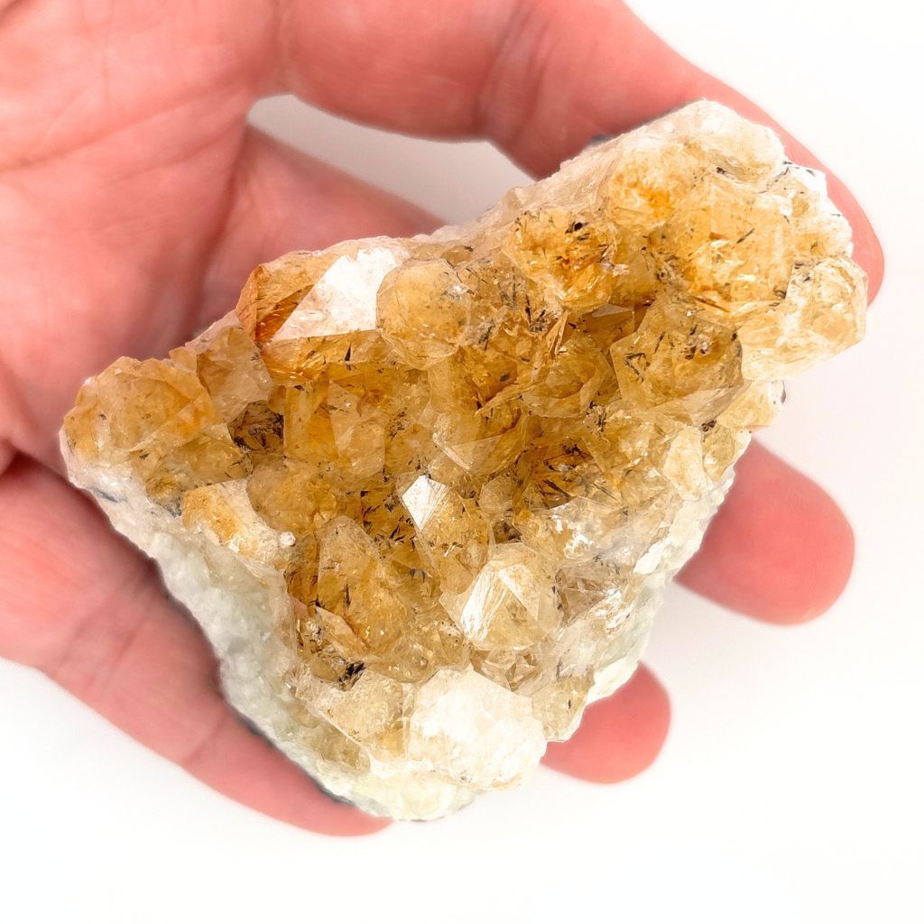 Citrine Crystal Cluster Raw Mineral Healing Stone for Wealth & Luck