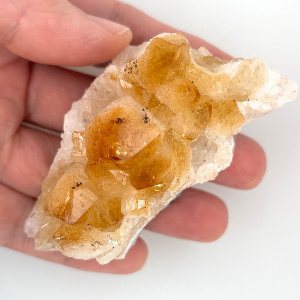 Citrine Crystal Cluster Raw Mineral Healing Stone for Wealth & Luck