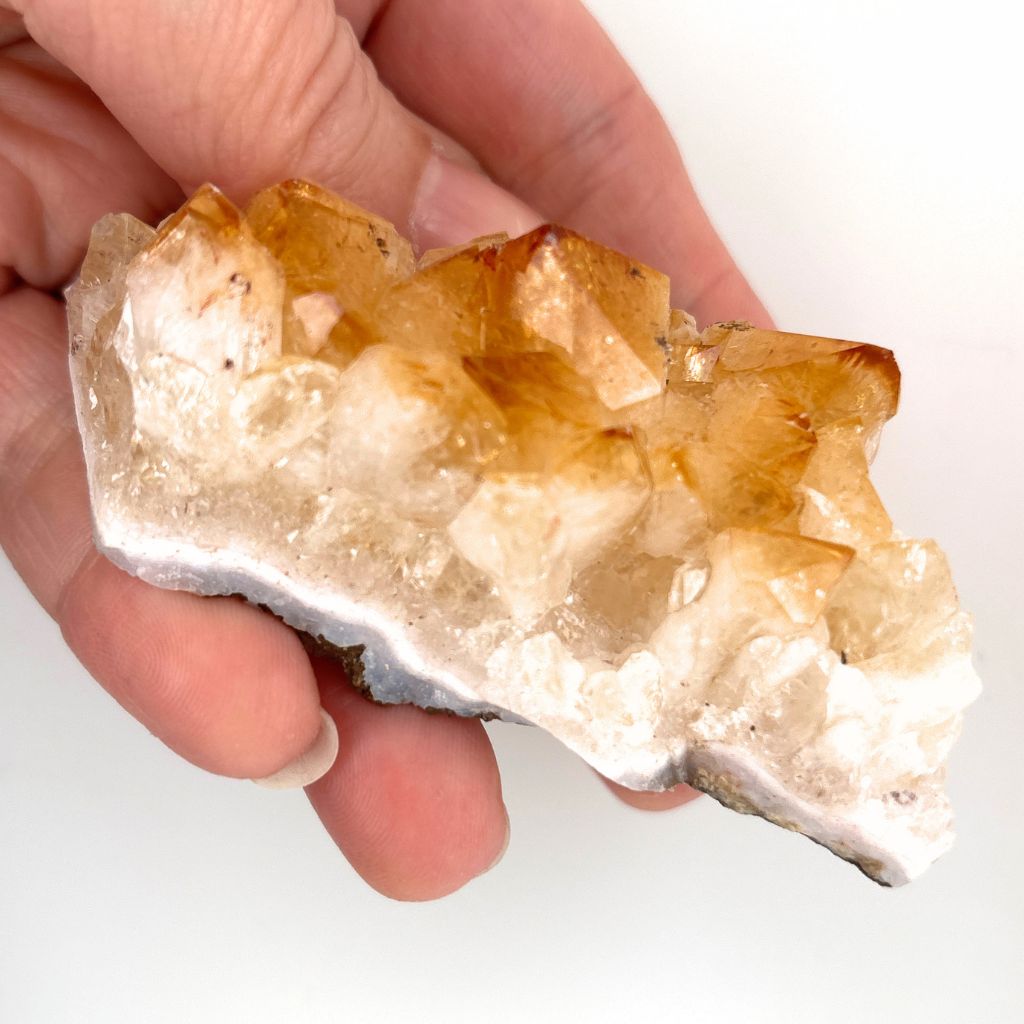 Citrine Crystal Cluster Raw Mineral Healing Stone for Wealth & Luck