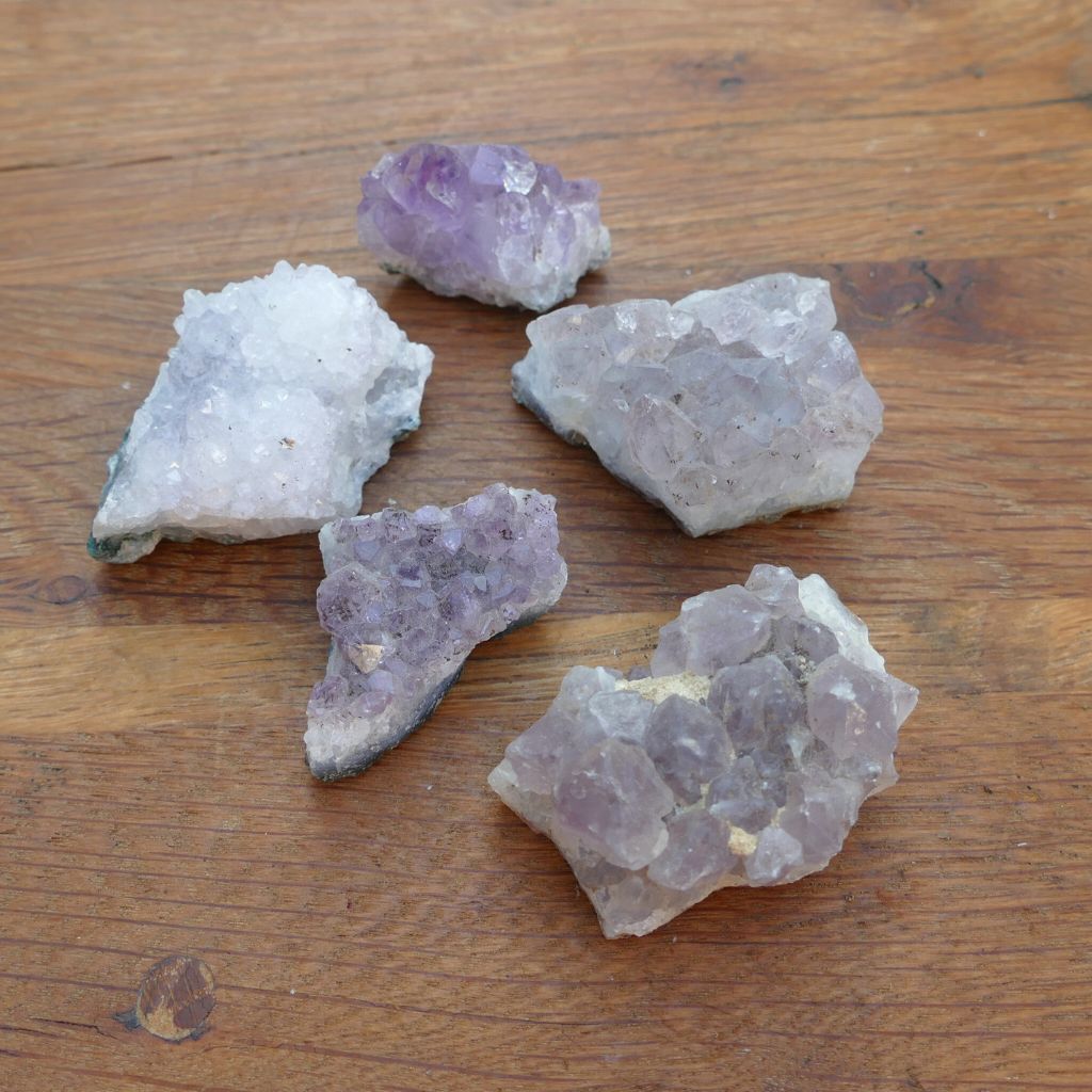 amethyst cluster 5 pack