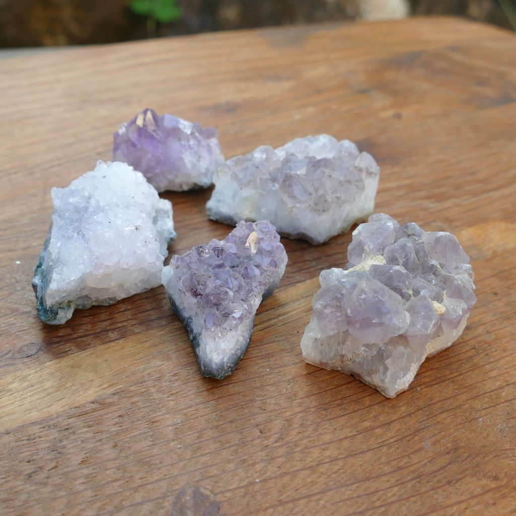 amethyst cluster 5 pack