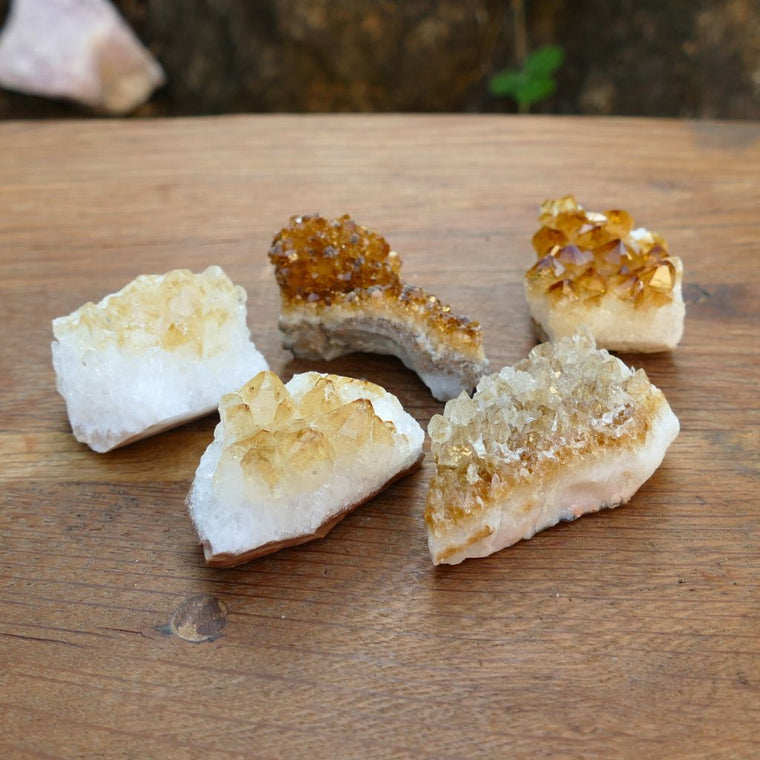 5 pack citrine clusters