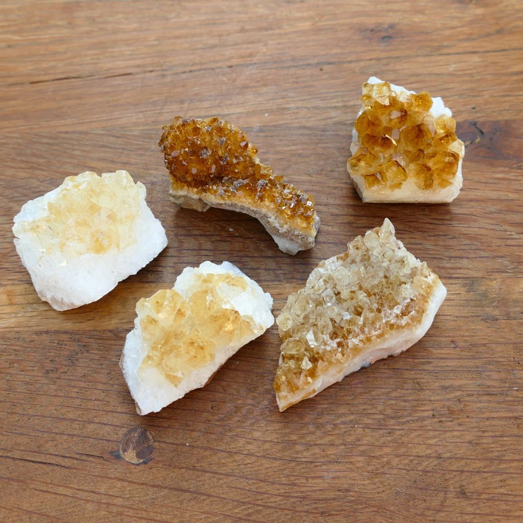 5 pack citrine clusters