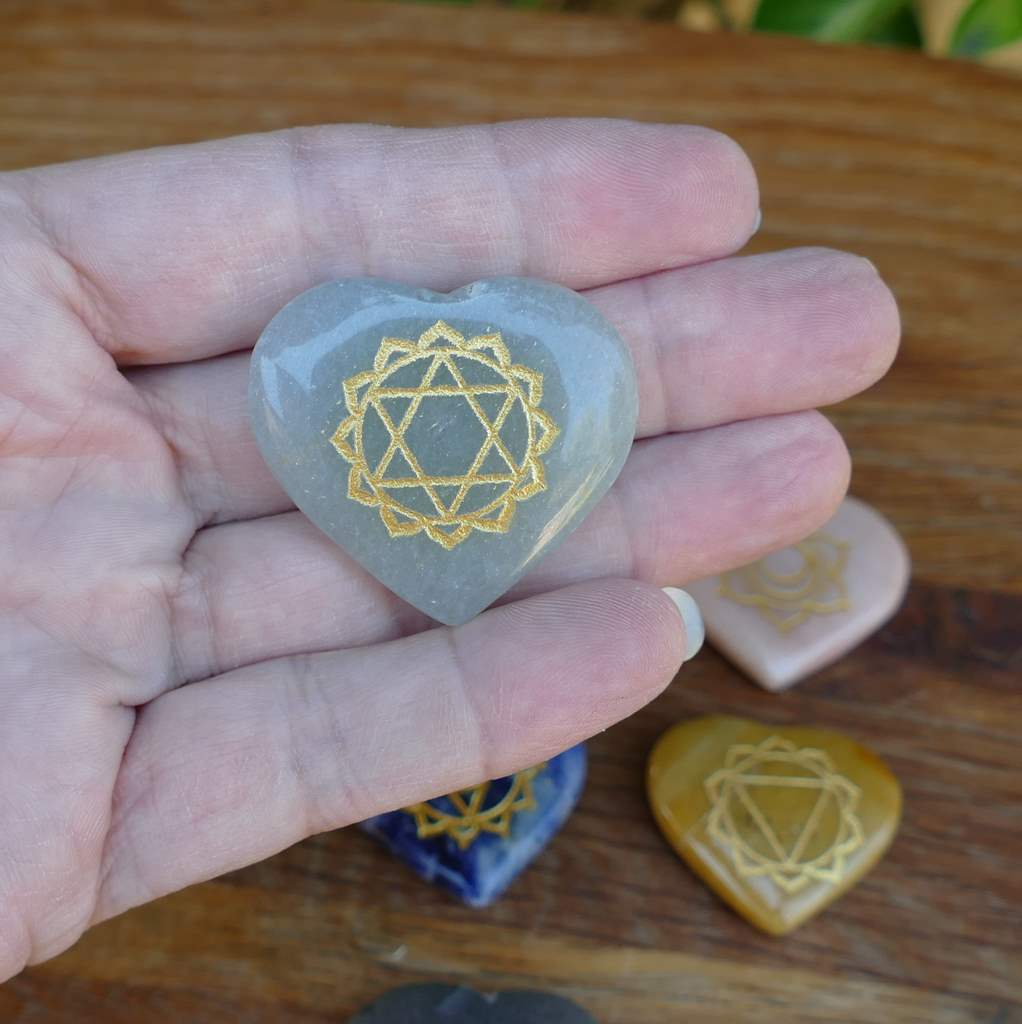 7 chakra stone heart box set