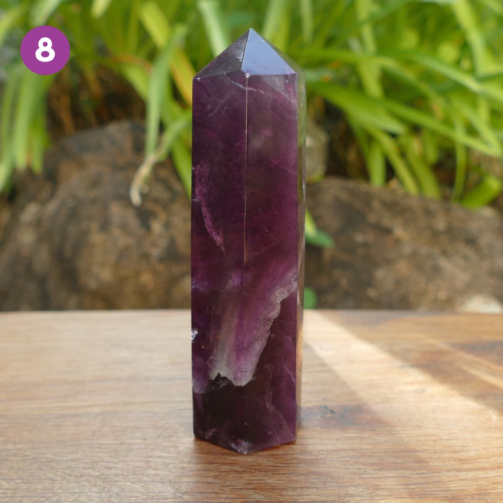 Rainbow Fluorite Point for Reiki Healing Energy Balaning and Meditation