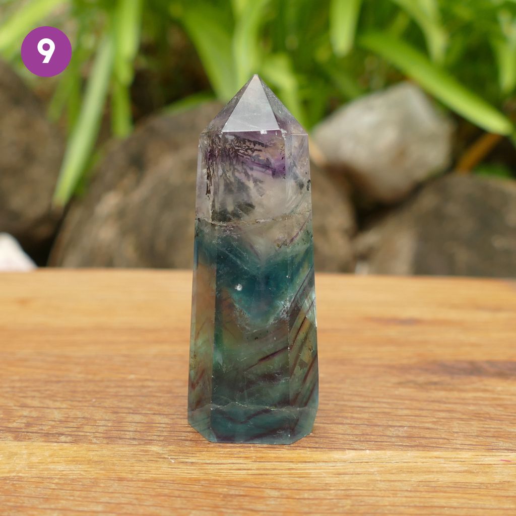 fluorite crystal point