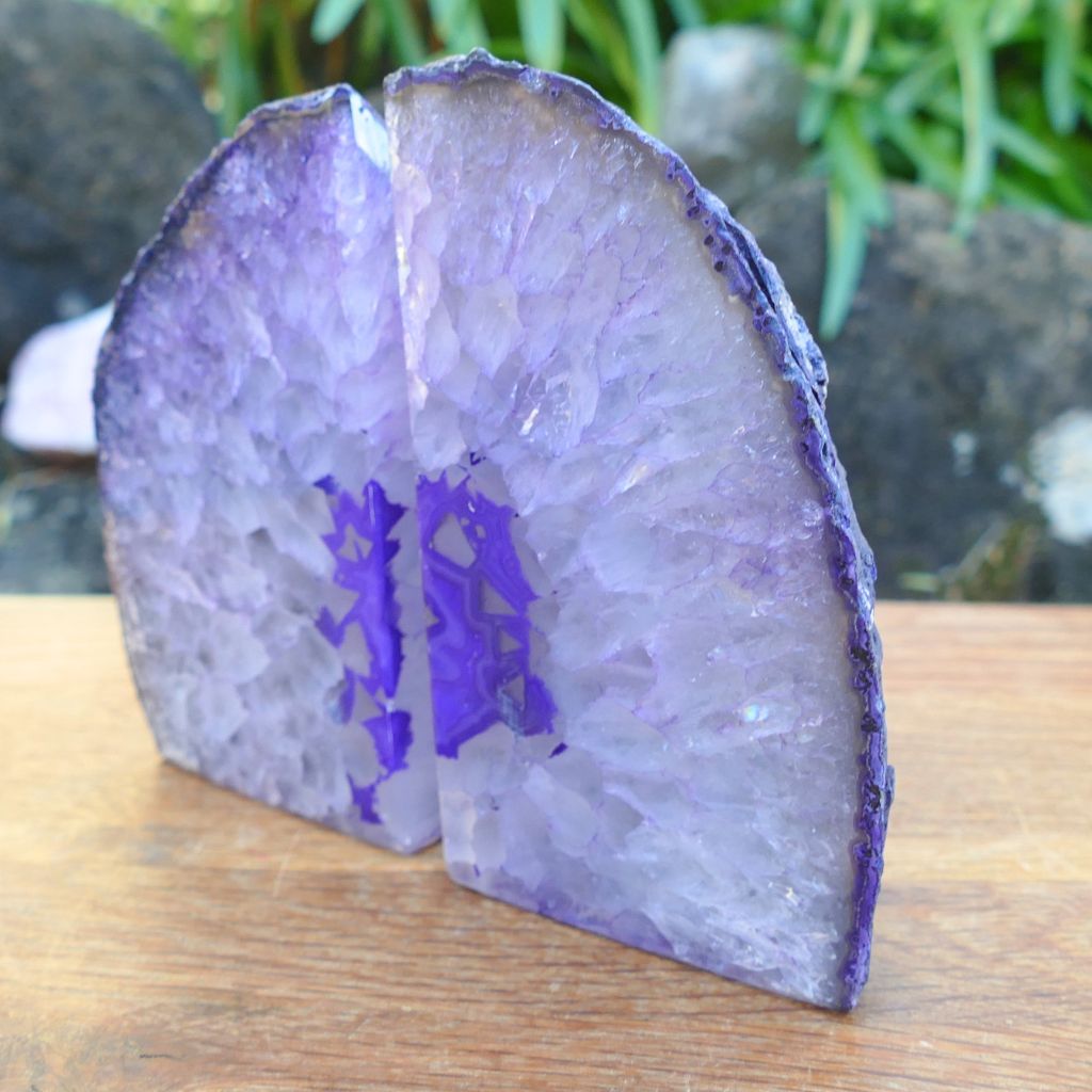 Purple Agate Bookends Australia | Crystal Bookends