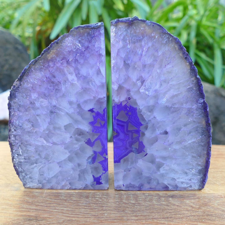 Purple Agate Bookends Australia | Crystal Bookends