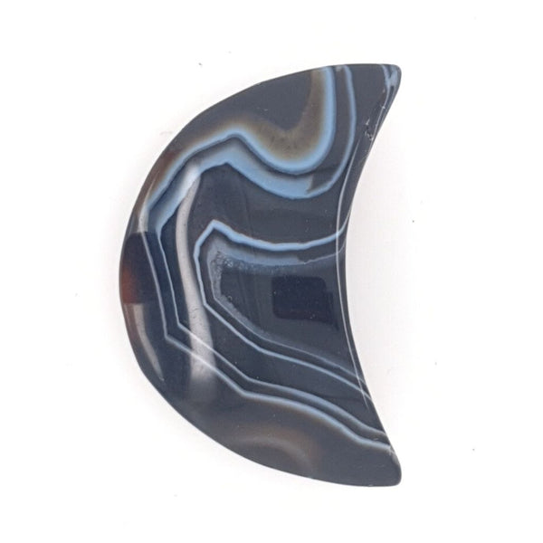 Black Agate Crescent Moon