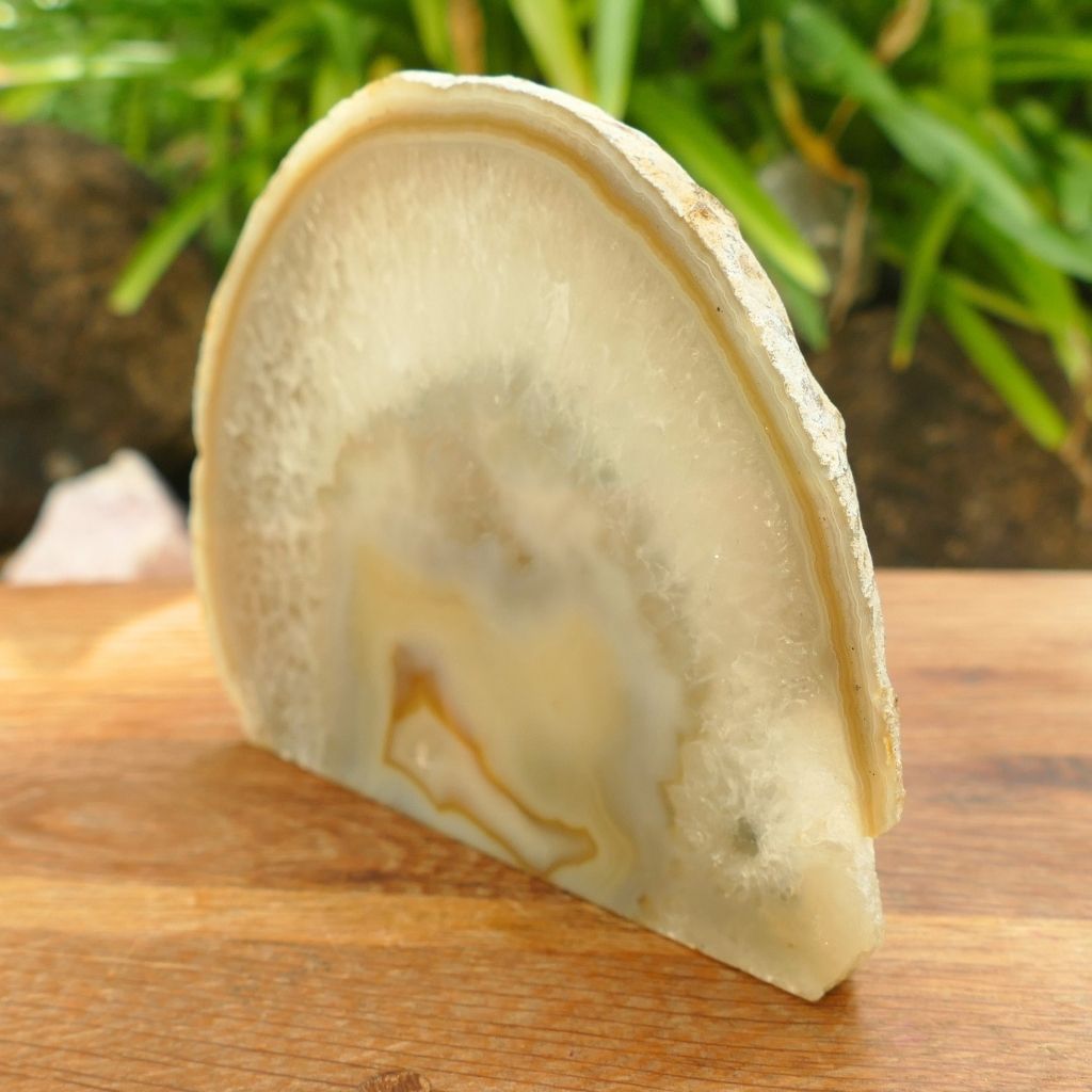 Natural Agate Slice Polished Display Crystal | Earth Inspired Gifts