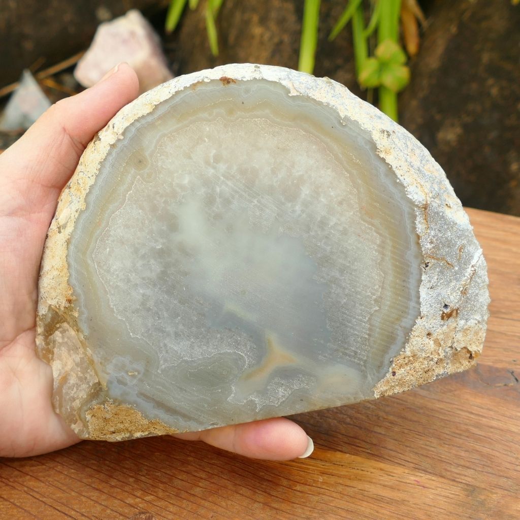 Natural Agate Slice Polished Display Crystal | Earth Inspired Gifts