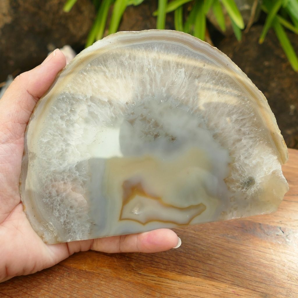 Natural Agate Slice Polished Display Crystal | Earth Inspired Gifts