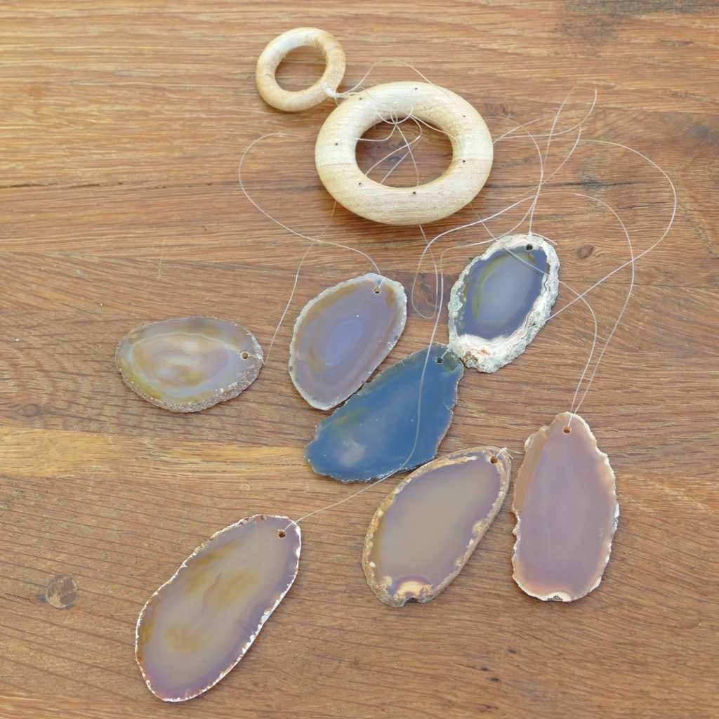 Wind Chime Agate Natural Slices | Harmony Wind Chimes