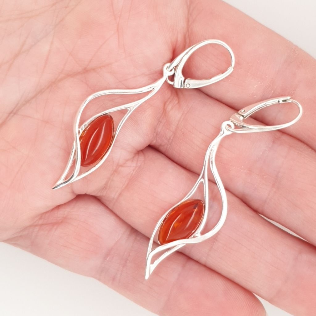 amber earrings