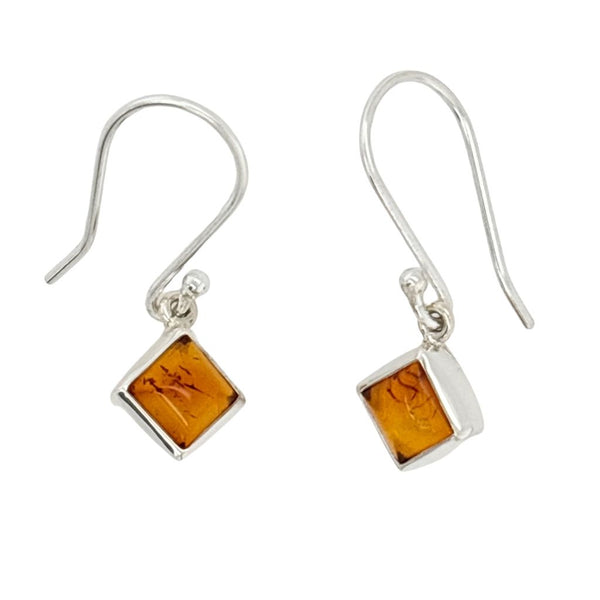 Amber Earrings in 925 sterling Silver - Baltic Honey Amber Earrings for Women