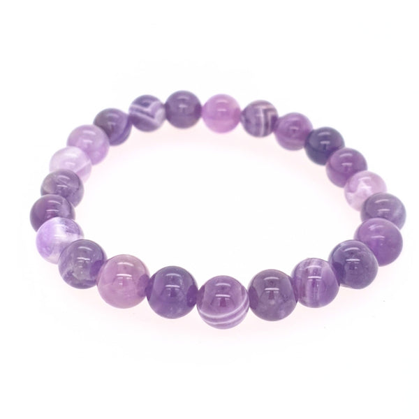 Amethyst Bracelet with Beautiful Shiny Beads - 8mm