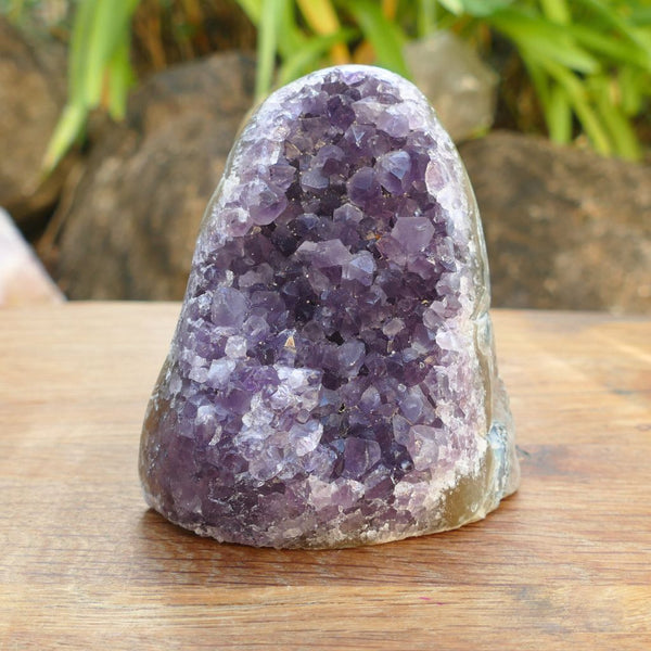 Amethyst Cluster with Polished Edges - Natural Druzy