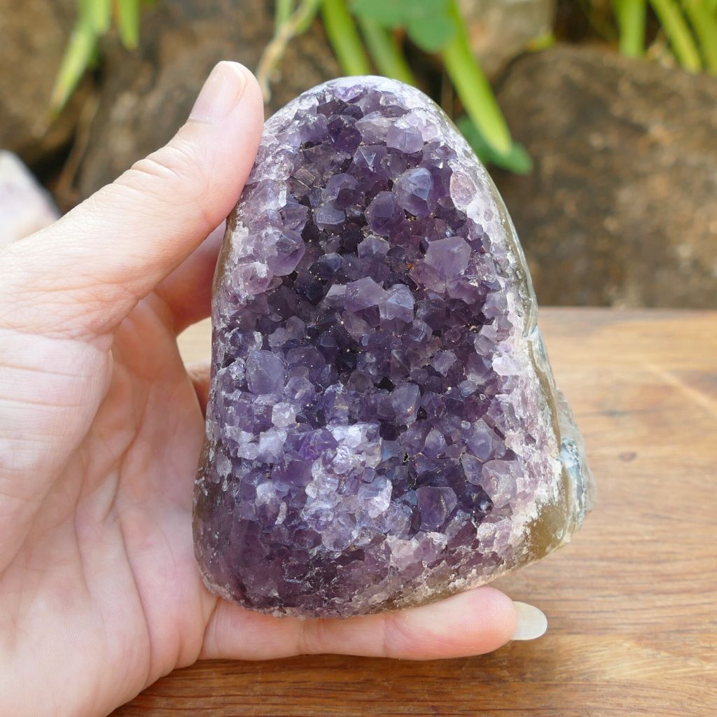 amethyst cluster polished edge