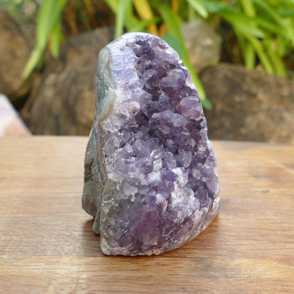 amethyst cluster polished edge
