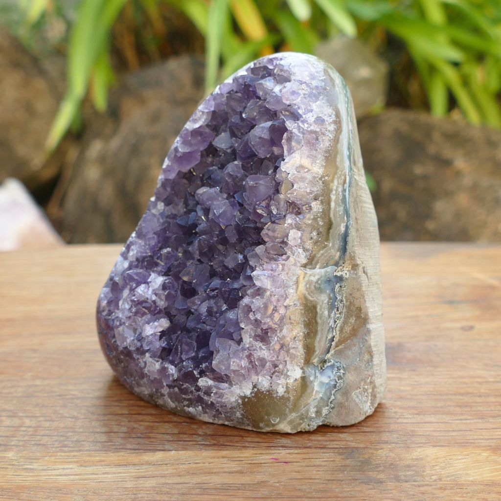 amethyst cluster polished edge